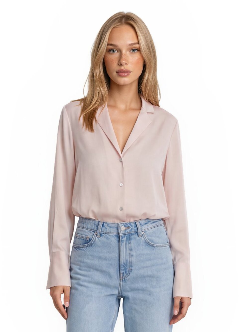 RACHEL Rachel Roy | EUC Blush Pink Button-Down Blouse Size XS